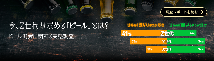 今、Z世代が求める「ビール」とは？【ビール消費に関する実態調査】