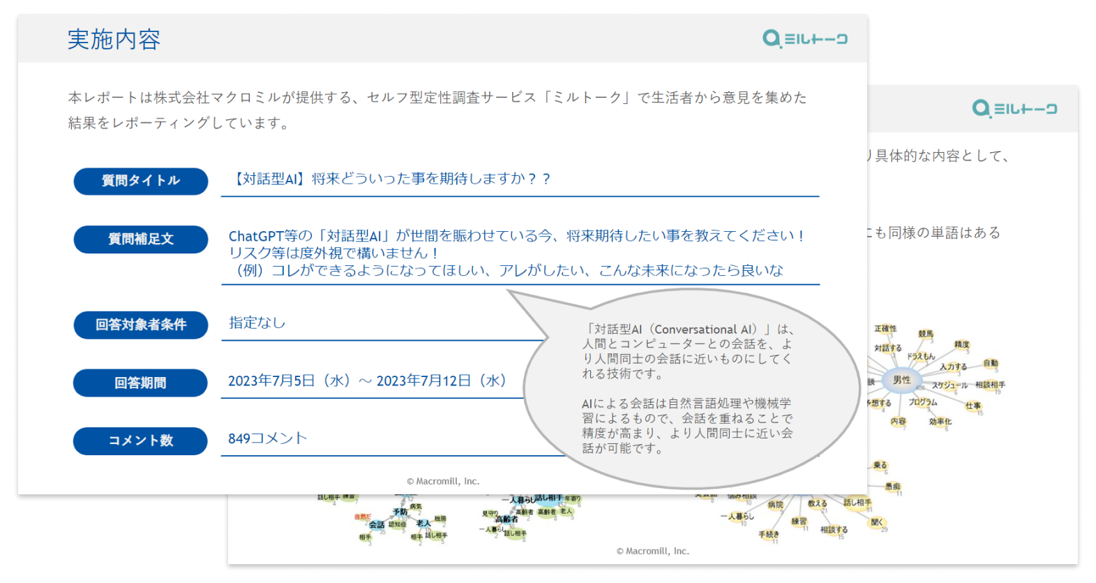 対話型AIで実現してほしい未来像は？調査レポート抜粋