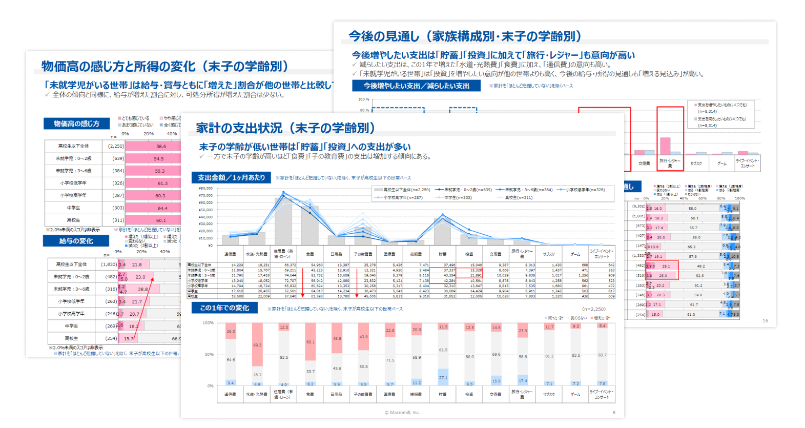 家計・支出に関する調査　レポート抜粋