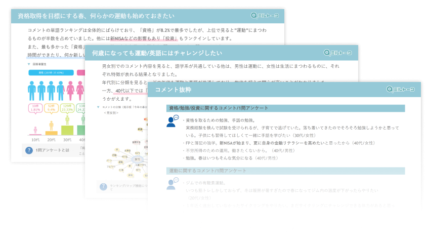 今年の春からチャレンジしたいこと／始めたいことは？全10ページ